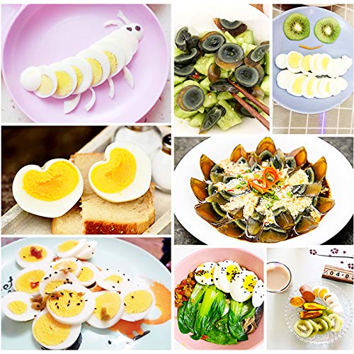 image for YYTONG Egg Slicer, Egg Cutter for Hard Boiled Eggs 3 in 1 Oval Shaped 
