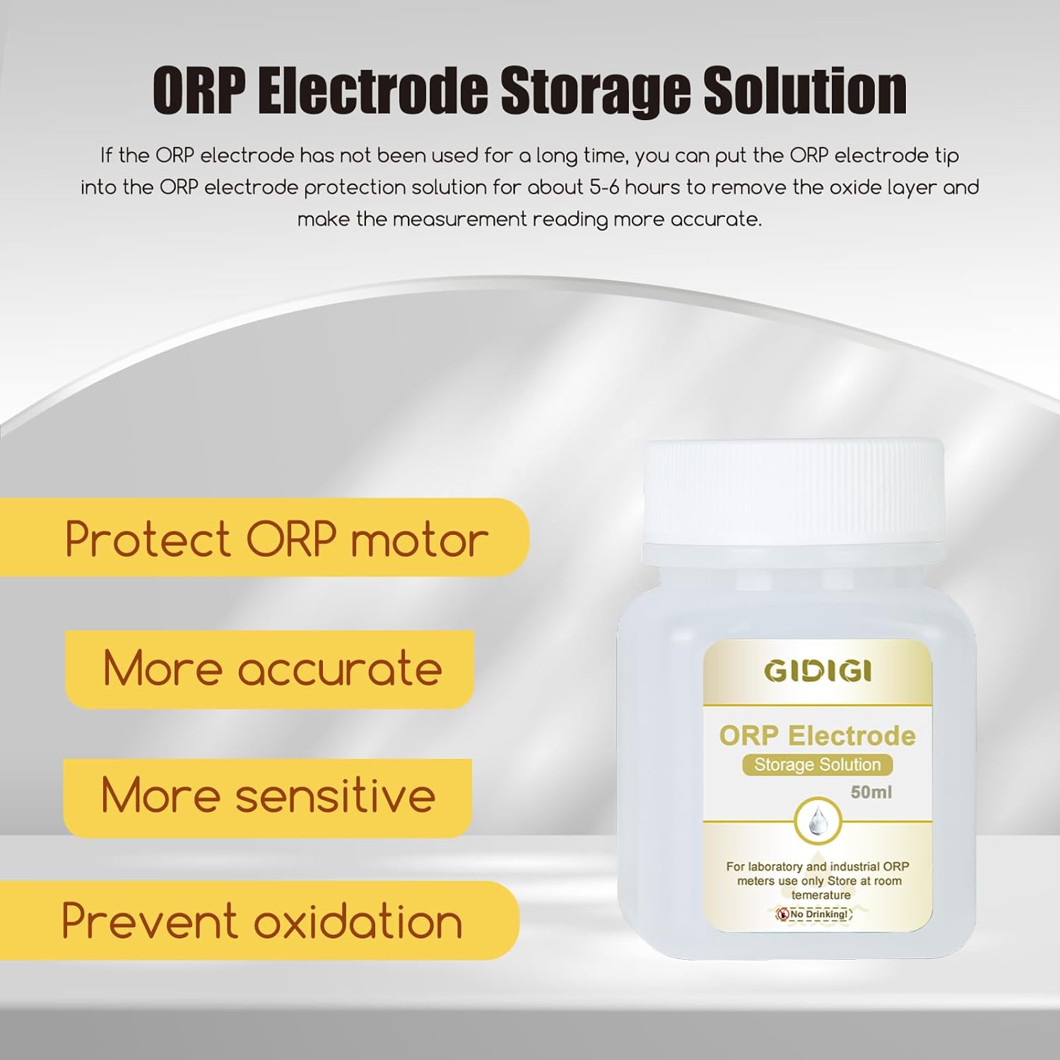 ORP Meter with 222mV Calibration Solution Kit