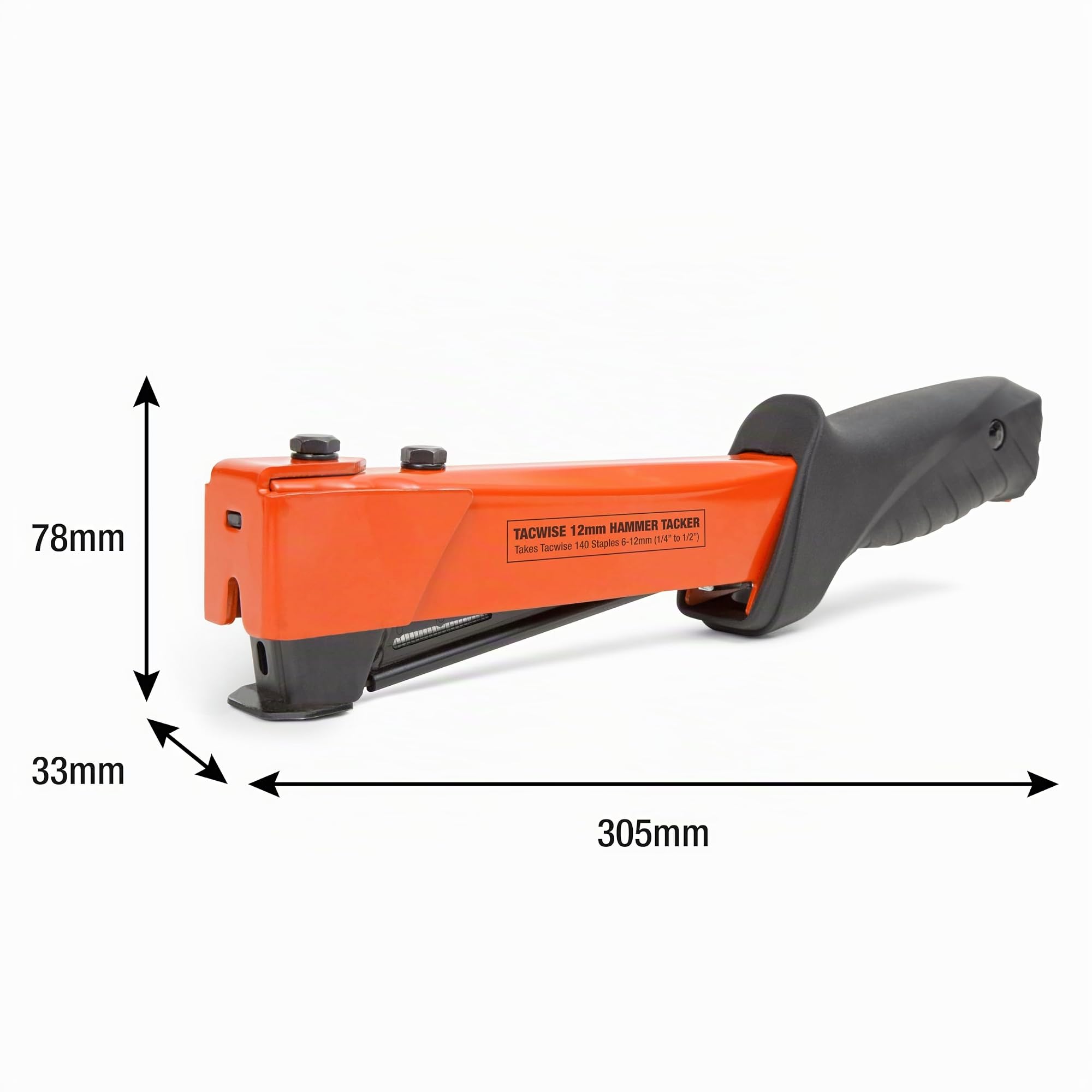 Tacwise 1262 Grapadora de Martillo Profesional A54 con 2000 Grapas 140 | Incluye Grapas Tipo 140 / 12mm, Utiliza Grapas Tipo 140 de 6mm a 12mm