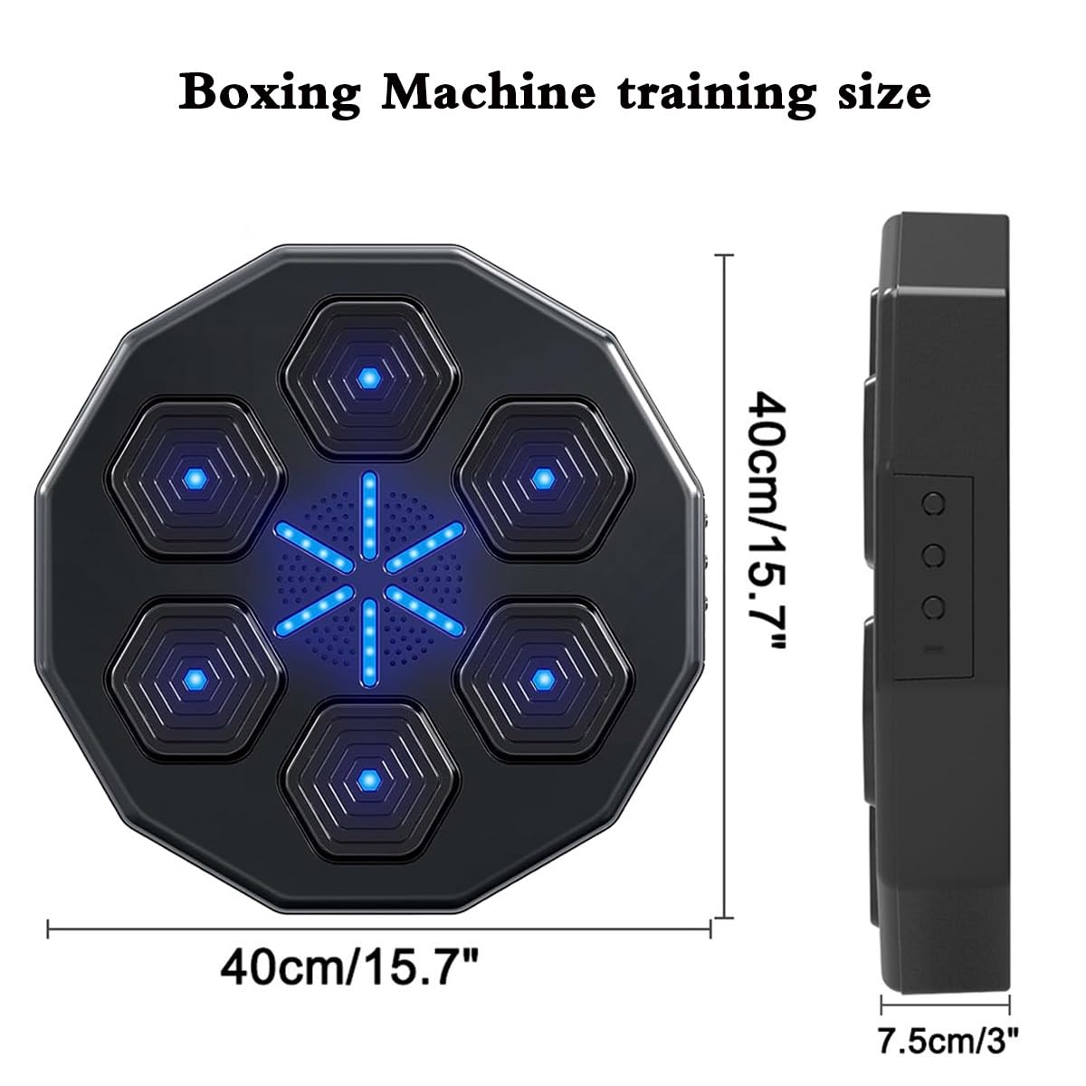 Inteligentna muzyczna maszyna bokserska Ładowanie przez USB Sprzęt bokserski z połączeniem Bluetooth Elektroniczny naścienny cel treningowy do wykrawania Pad trenera boksu do treningu w domu i rodzi