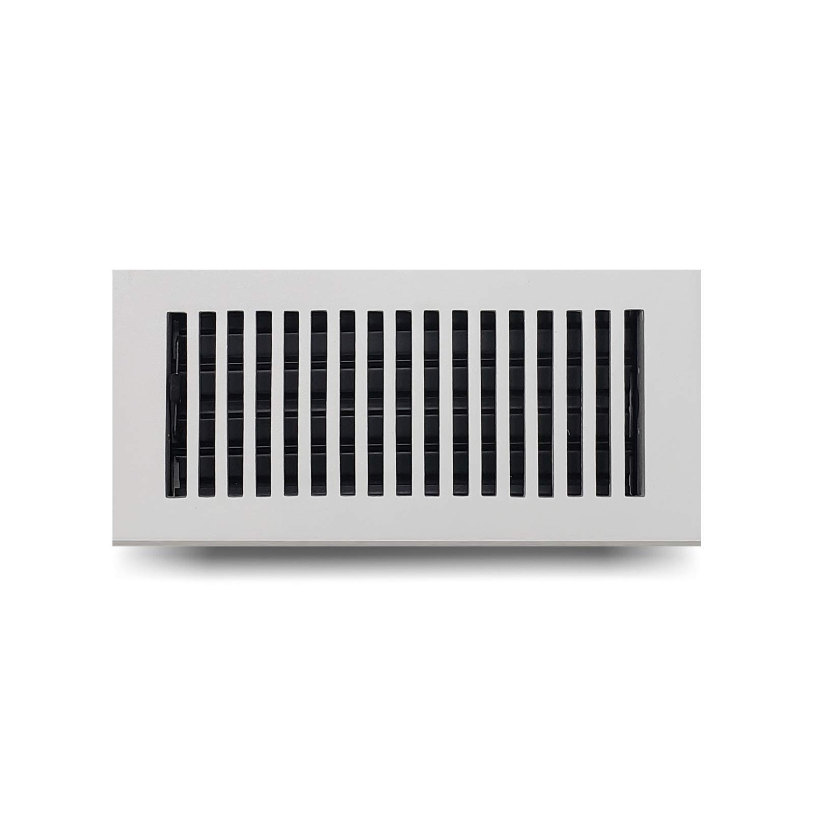 Bodenregister Aus Aluminiumguss – 10,2 X 25,4 Cm, Satiniert, Mit Dämpfer, Dekorativ Für Heizung/Lüftung