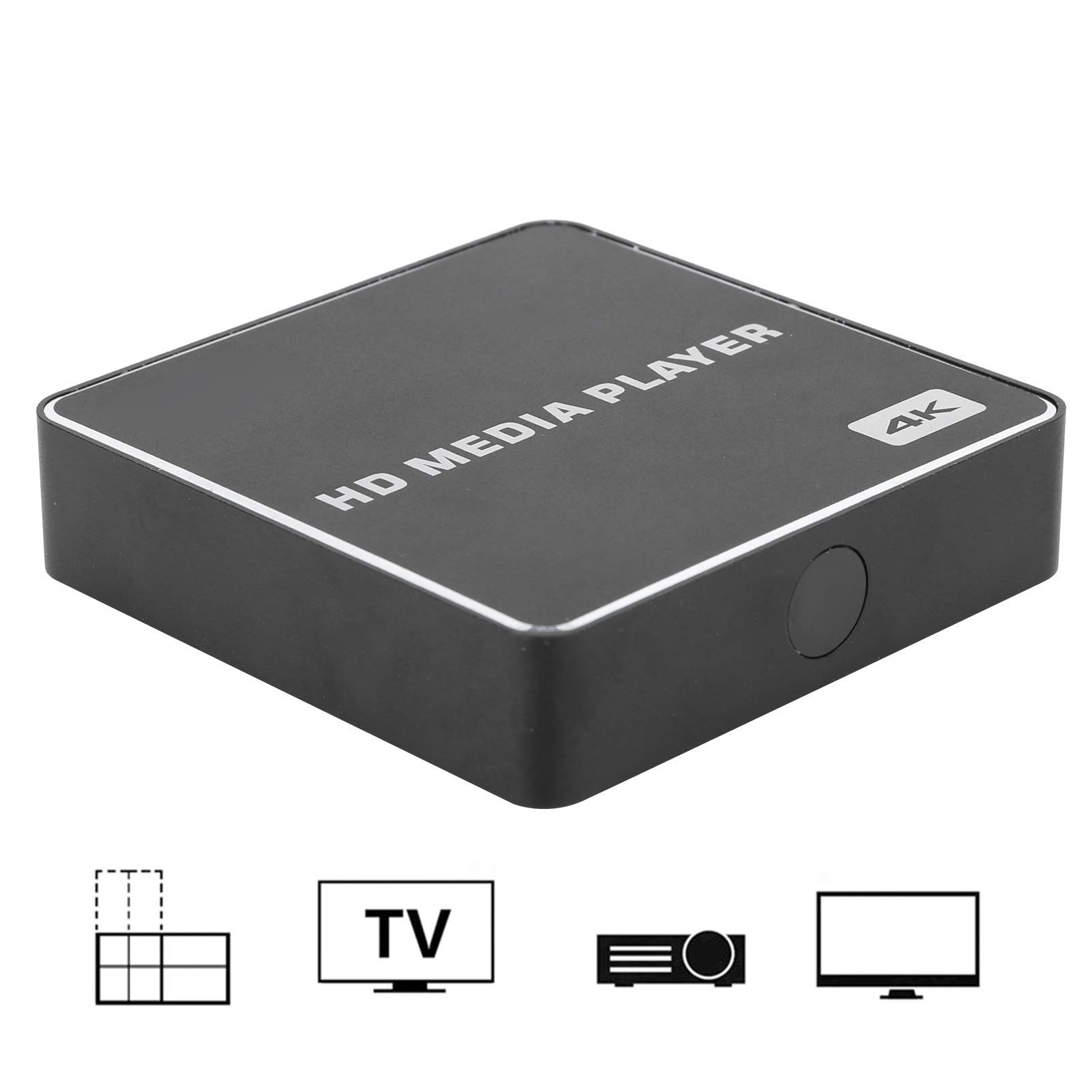 Smart Media Player, Mini TV Box Ultra HD, TV Box HDMI 4K, Lettore multimediale 1080P, Supporto USB 4K 10Bit H.264/H.265 32G 100-240V, Android 4.4.2, OTA