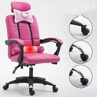 Silla De La Computadora En Casa Habitación Linda Chica La Emisión En Directo del Juego De Anclaje Asiento De La Silla Silla Giratoria De Red Rojo Rosa Juego De La Silla,B