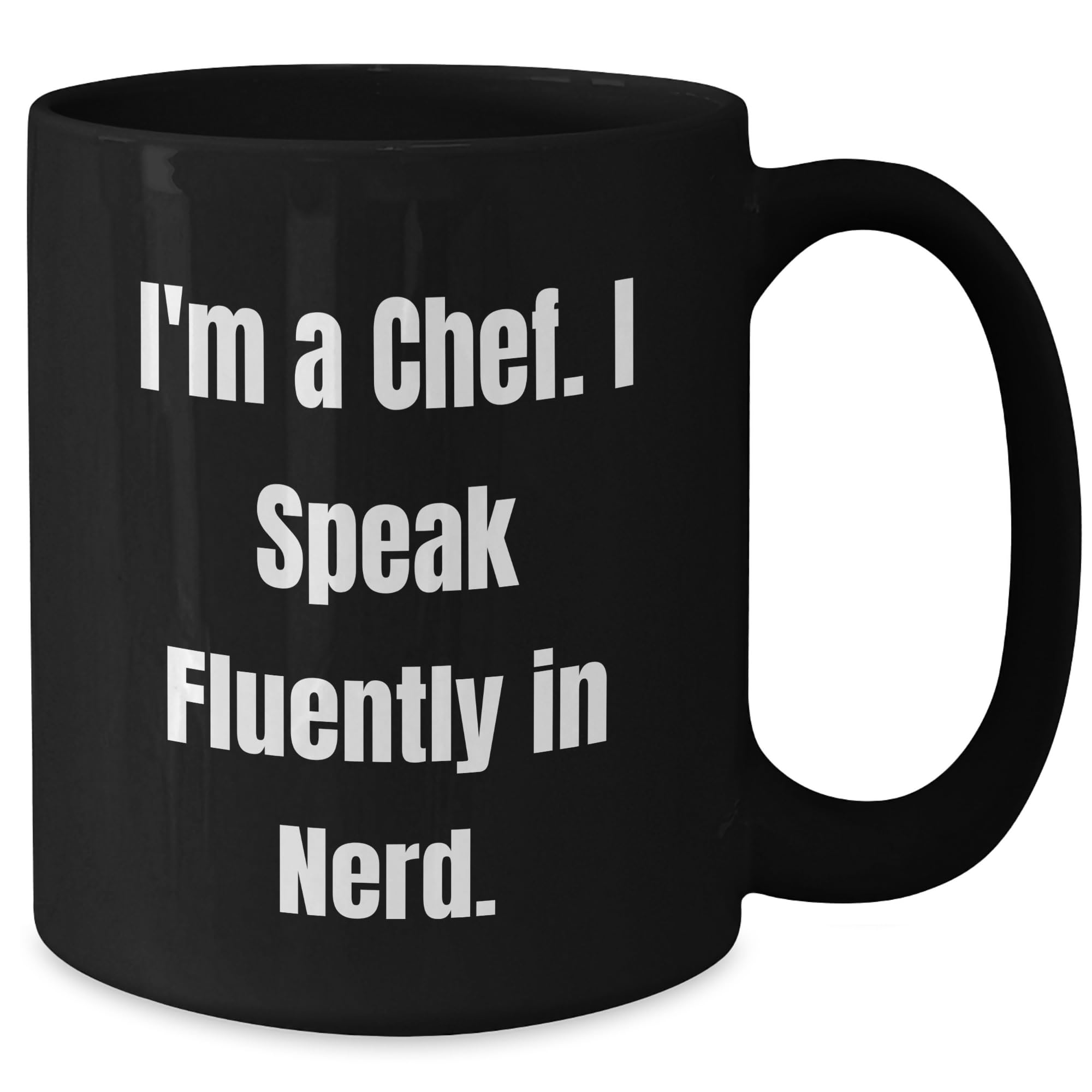 Gifts from Chef to Chef, Funny Quote Inside, 11oz or 15oz Black Coffee Mug, Valentine's Unique Gifts