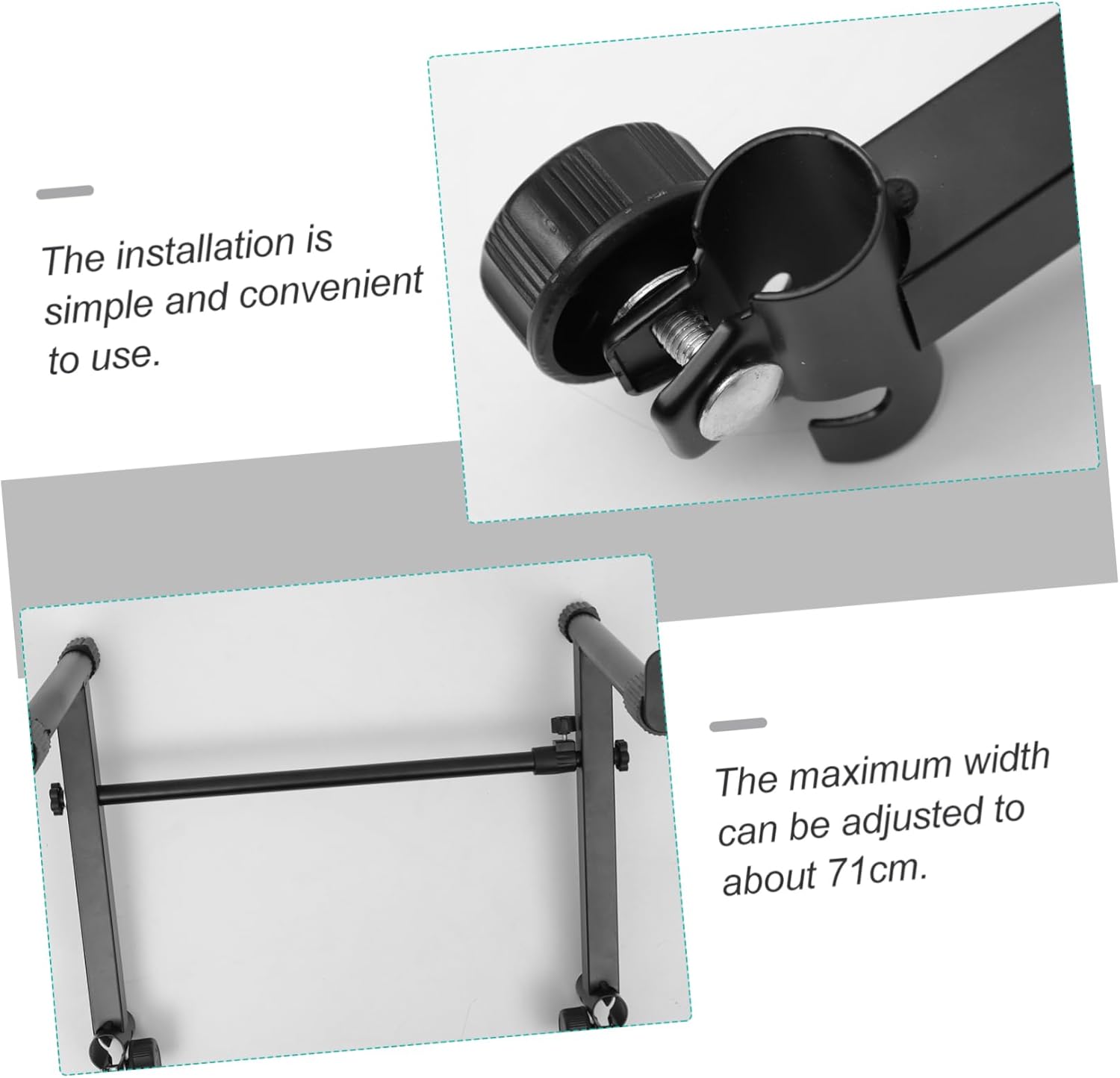 Two Tier Electronic Piano Stand Double Keyboard Platform Durable Organ Support Random Style