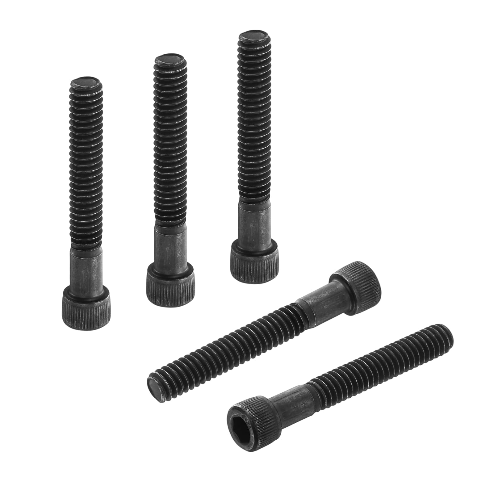 PATIKIL 1/4"-20 x 1-3/4 Socket Head Cap Screws Bolts, 20Pcs Carbon Steel Hex Head Metric Screws for Door Road Bicycle Mountain Bike Auto Ship Communication Equipment, Black