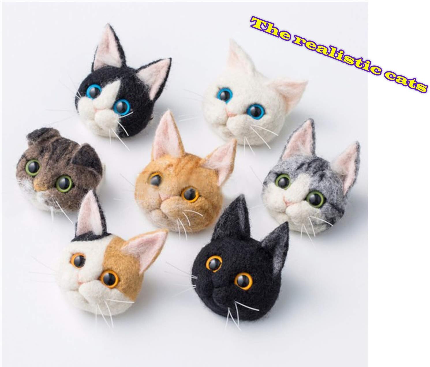 DIY Needle Felting Kit with Basic Needle Felting Tools,Kit for Beginners ,Cat Kitten,Animal(American Shorthair)