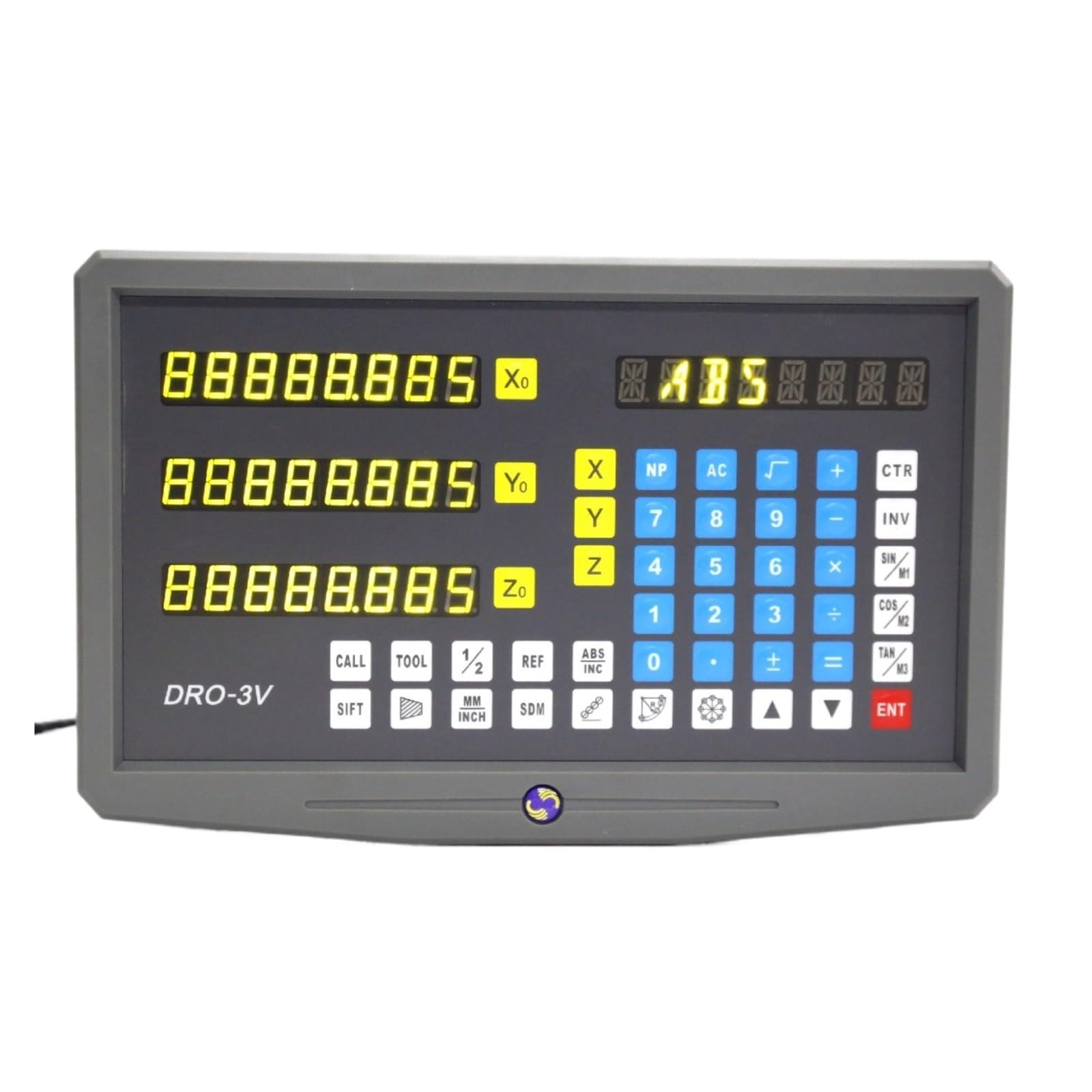 YH800 Digital readout DRO-3V 3 Axis Digital Readout Milling Lathe DRO 110V /220V Display Counter Screen Mon-itor 3 Axes Indicator(DRO U.K insert head)