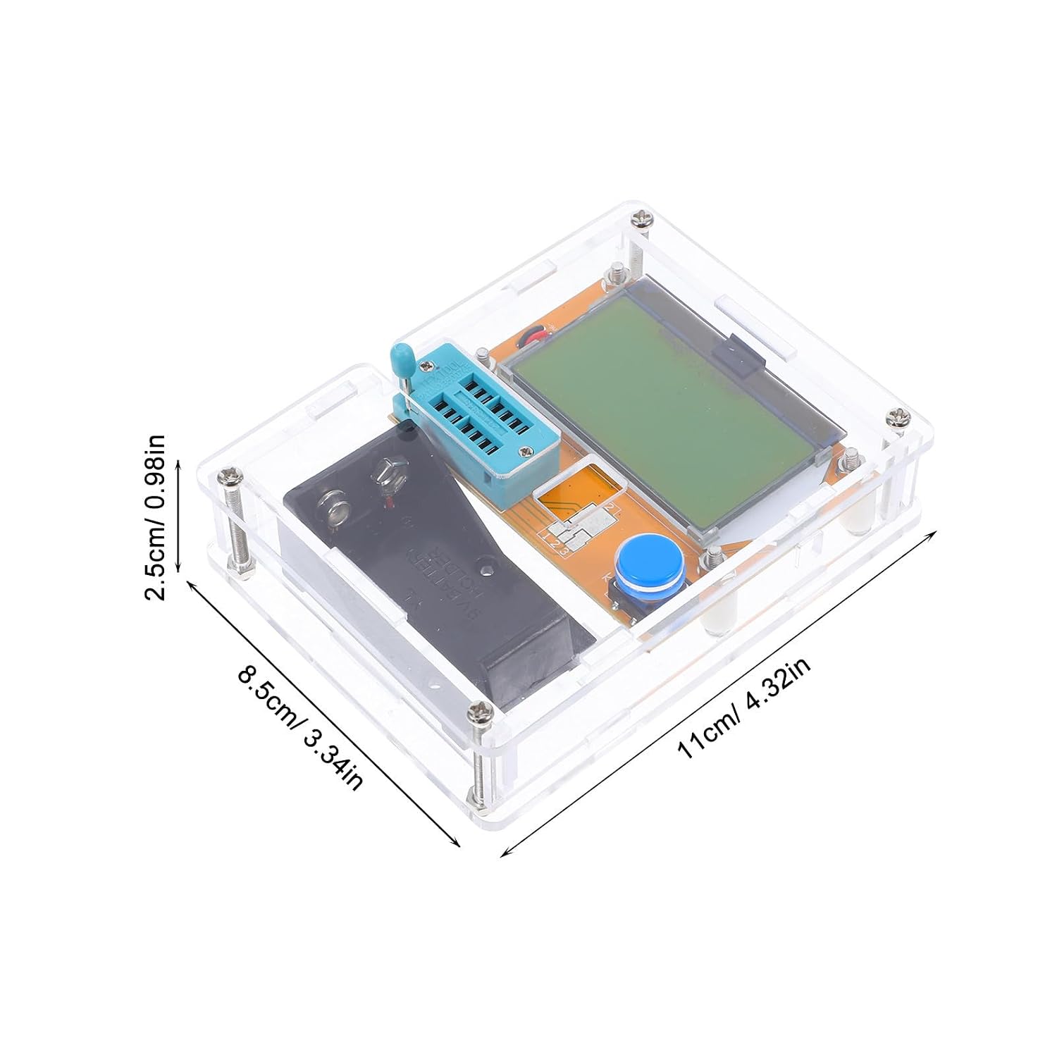 MAGICLULU 1set Graphical Transistor Tester with LCD Display High Precision Capacitor Inductor Resistor Versatile Diode Capacitor Inductance Checker for Accurate Electronic Component Testing