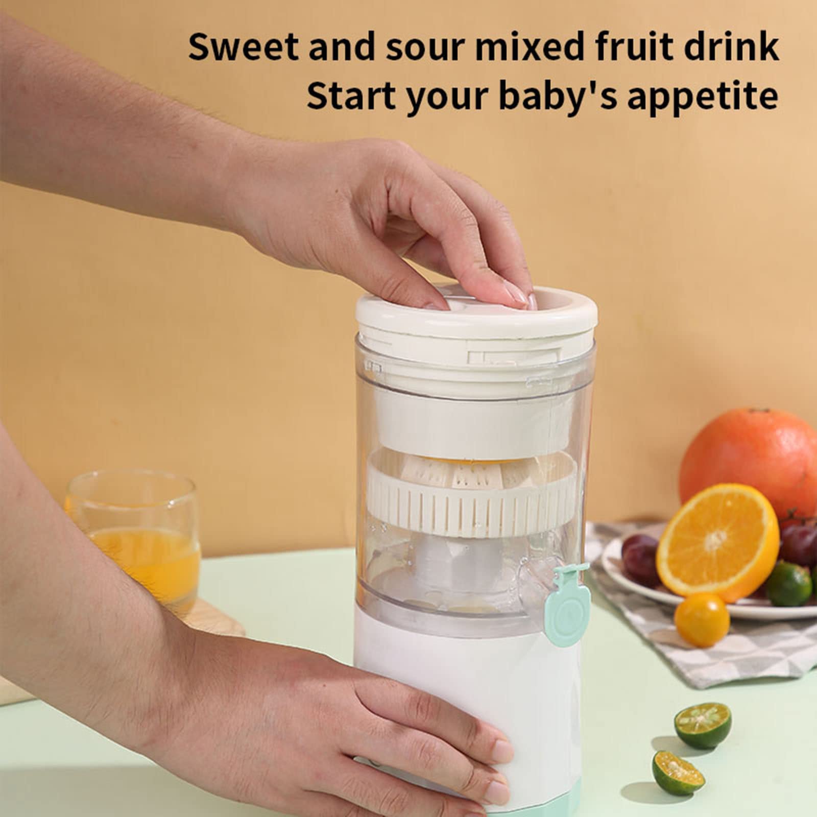 Exprimidor portátil, licuadora USB, exprimidor de limón y naranja, máquina recargable, taza de jugo para el hogar, exprimidor multifuncional inalámbrico de 45W