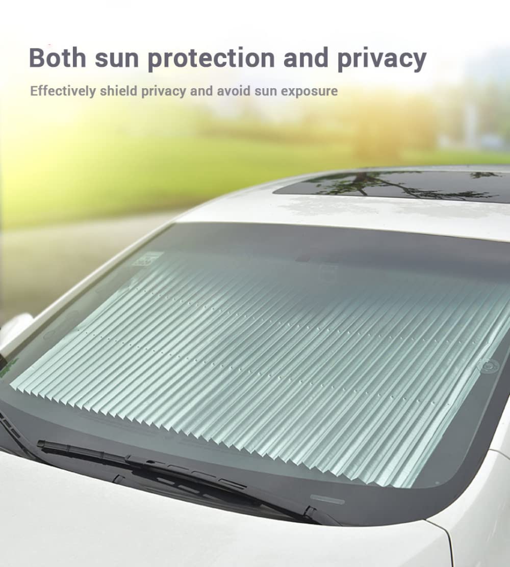 YXSH Parasol Retráctil Automático Parasol Delantero para Coche Parabrisas Parasol para Coche De Verano