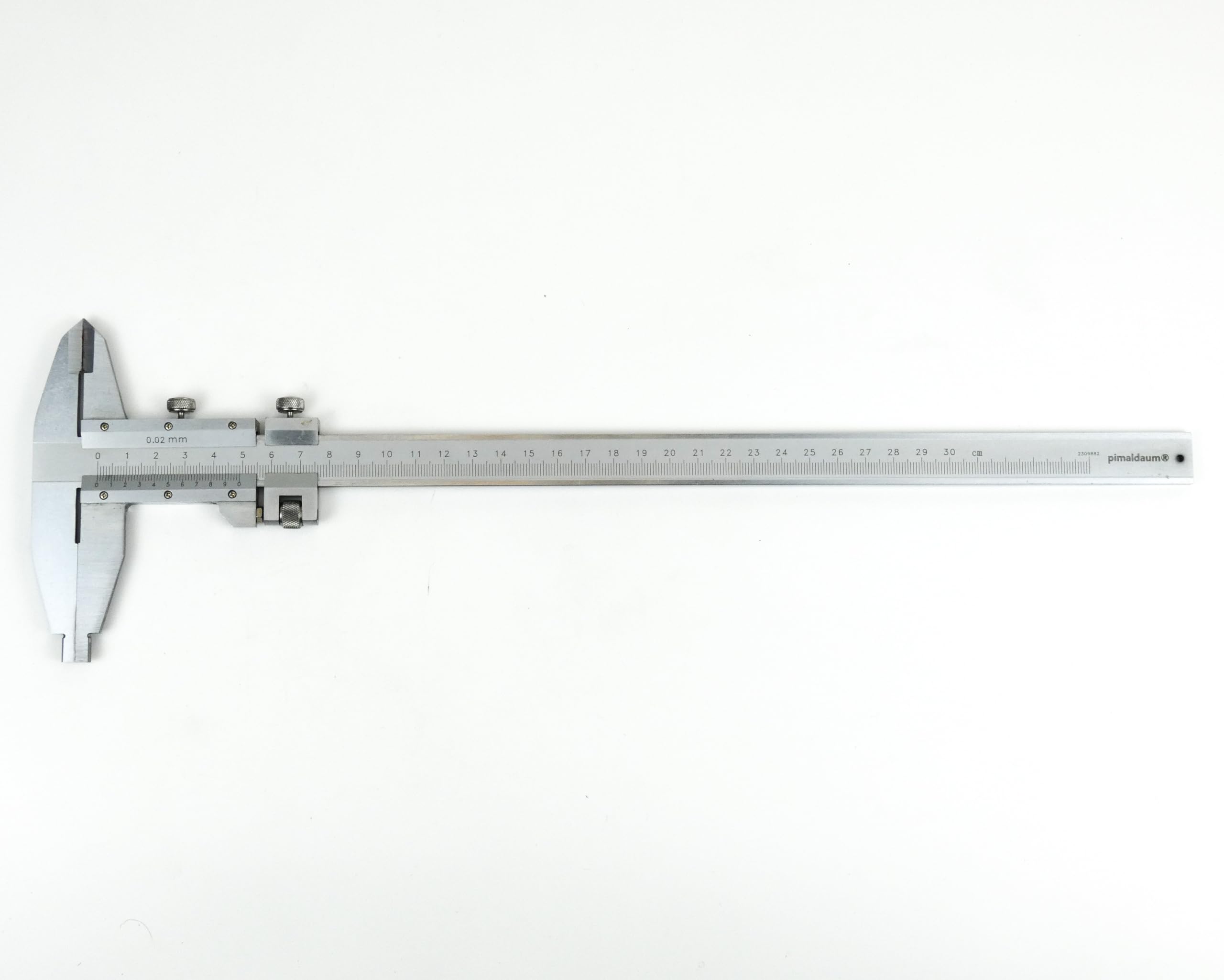 Calibre tipo II DIN 862 – Acero inoxidable – Patas largas 43/61 mm – Calibre de precisión con nonio – 200/250 / 300 mm – Caja rígida (300 mm)