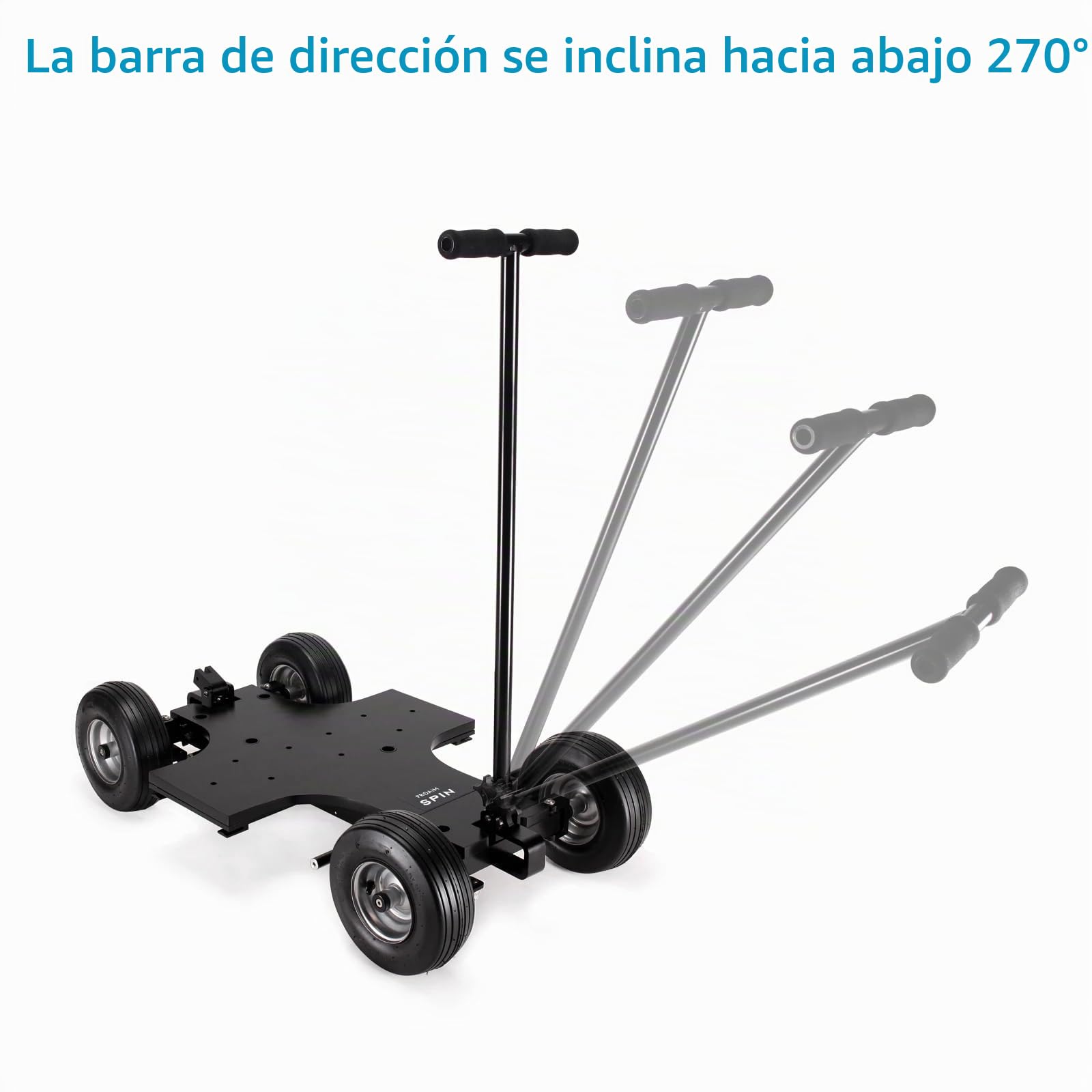 Plataforma rodante Ligera PROAIM Spin para Puertas, Ideal para configuraciones Pesadas de cámara/Pluma. Modos de dirección en 4 y 2 Ruedas. Carga útil de hasta 300 kg (DL-SPIN-01)