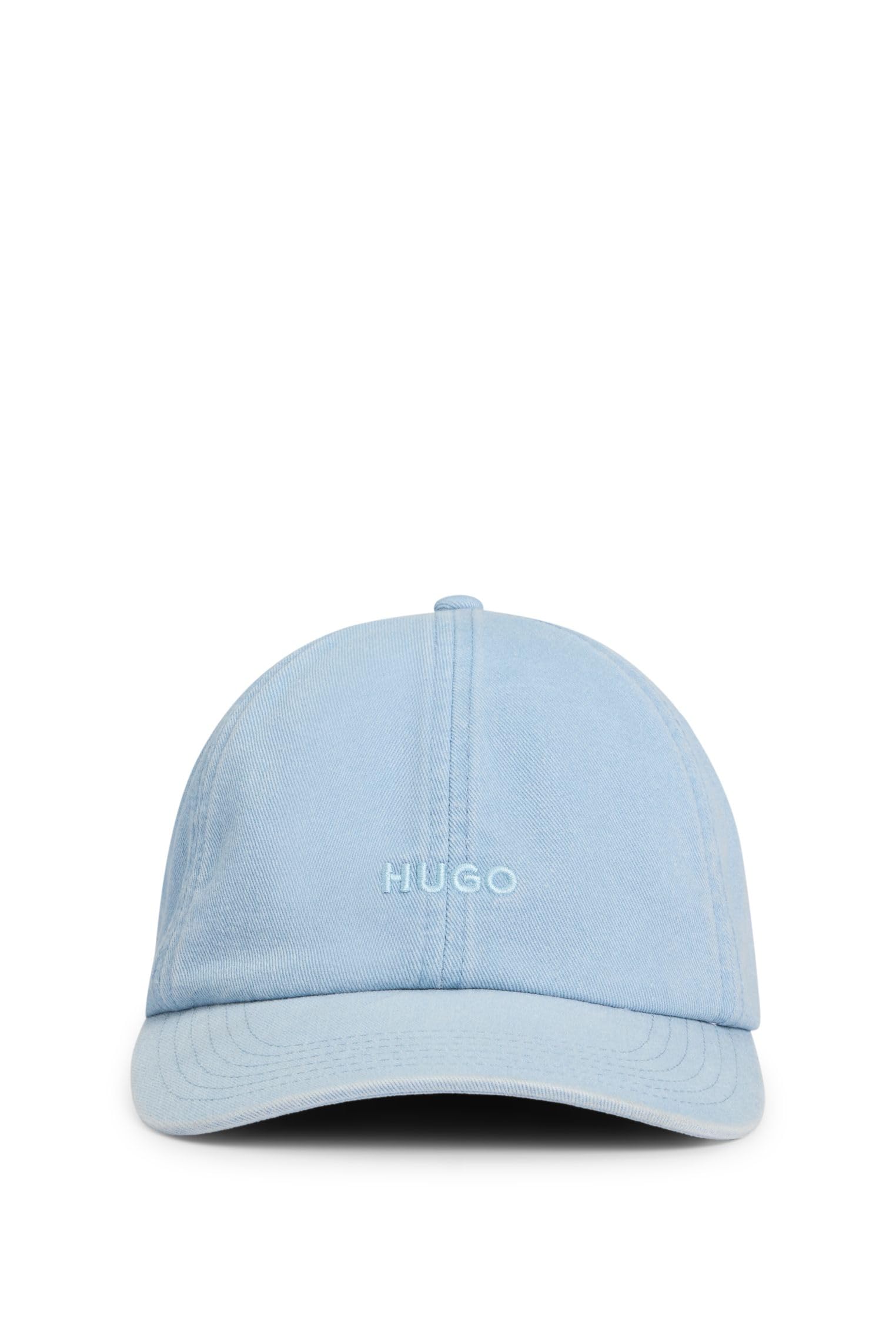 HUGO BLUE エンブロイダリー ロゴ ラベル コットン キャップ HUGO - コットンツイル キャップ エンブロイダリーロゴラベル