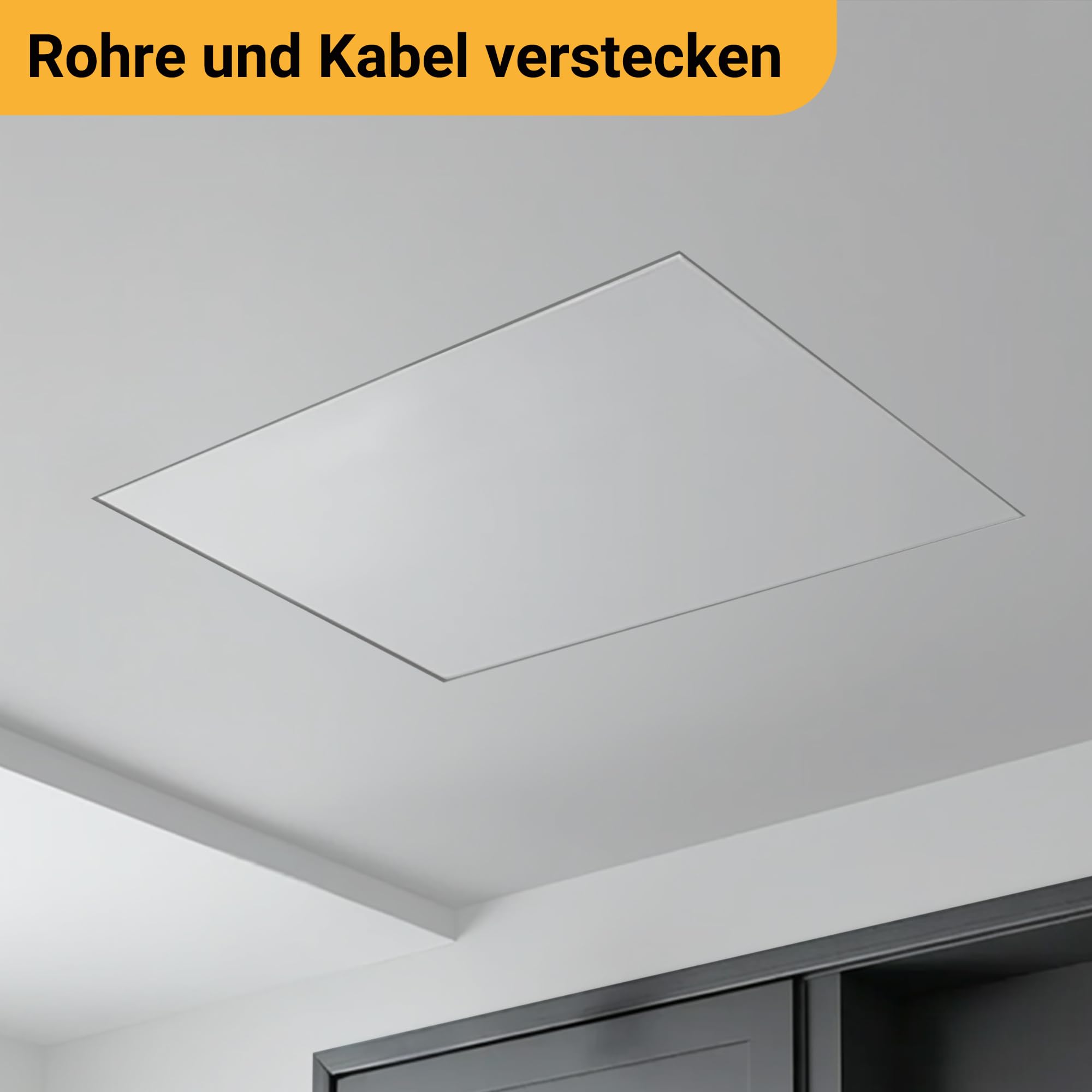 Proxinova Revisionsklappe Trockenbau 30x50 cm aus Aluminium – Abnehmbare Revisionstür und Wartungsklappe für Wand und Decke | Sicherungskastendeckel Verdeckt Drähte, Meter und Rohre