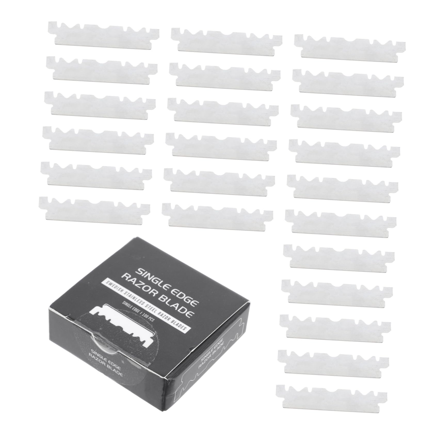 BESTYASH 3sets 100pcs Half Face Razor Blades for Barbershop Use Lightweight Folding Cutter for Eyebrow Trimming and Hairdressing Skid Design for Easy Handling 100pcs*3