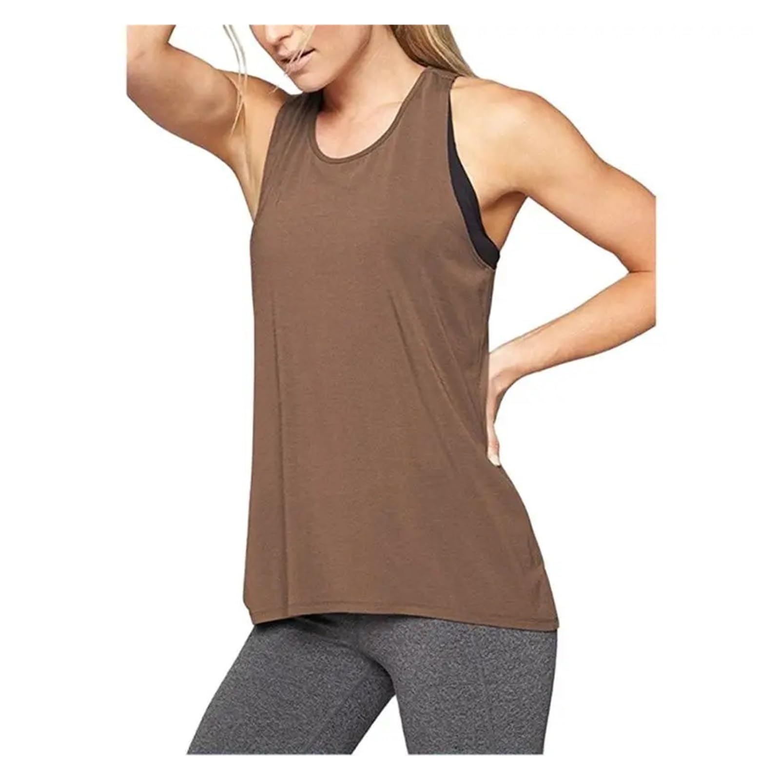 Canotte da Allenamento da Donna Top da Yoga da Donna Gilet Sportivo Sottile e Sciolto T-Shirt Senza Maniche Traspirante Palestra Fitness Camicie da Corsa Canotte Sexy da Ragazza(E,M)