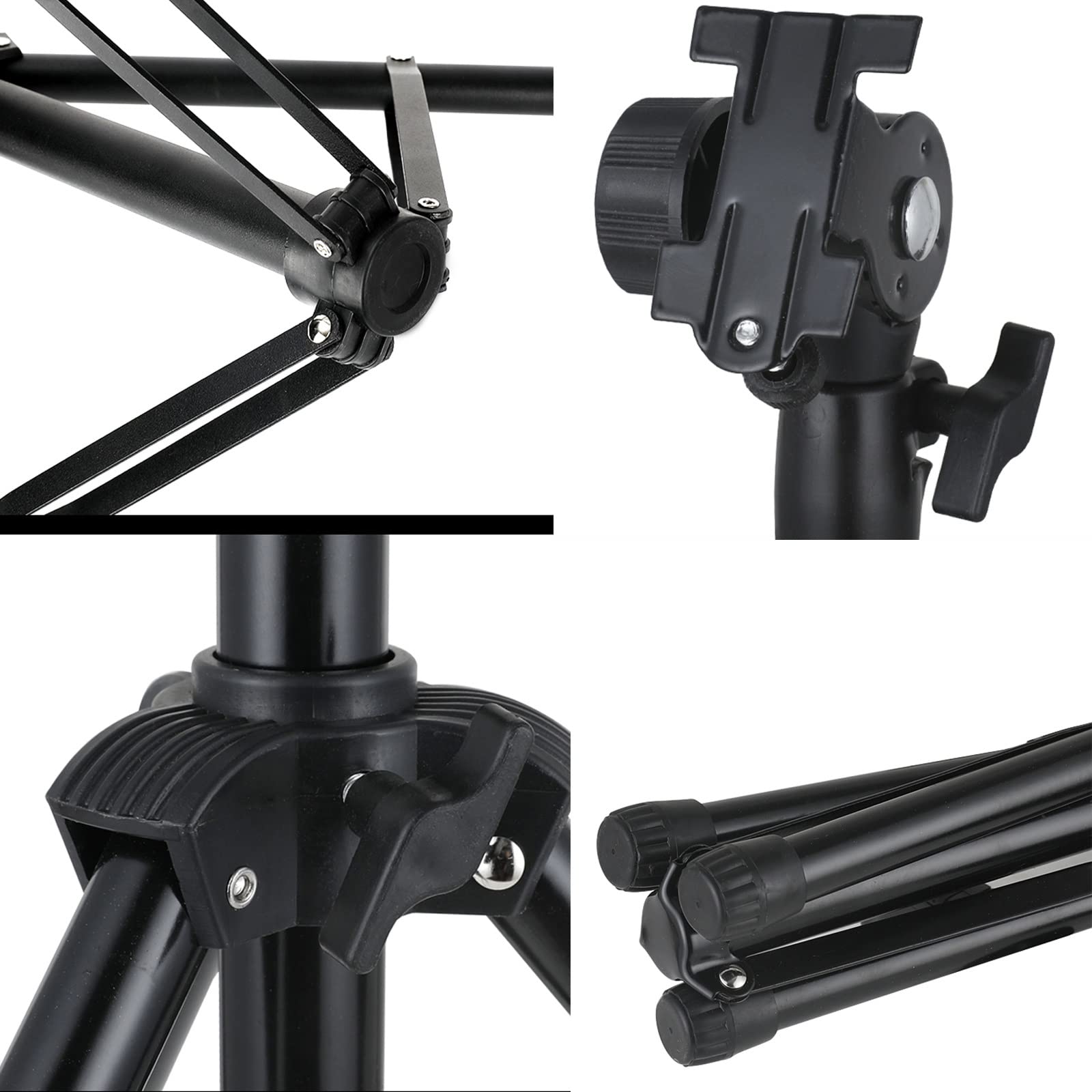 HJXGQJM Atril for Partitura Plegable Portátil Musica Metalico Soporte De Ajustables, La Orquesta De Soporte De Música Profesional Es Portátil Y Liviana,Negro