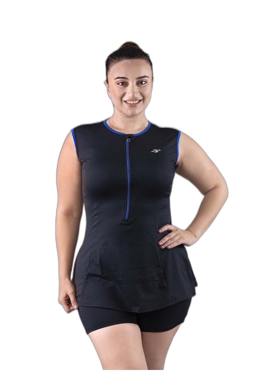 Keepfit Plus Size Black 2-Piece Zipper Padded Swimset for Women | Swimming Suit for Women - Review, Price and Buying Guide