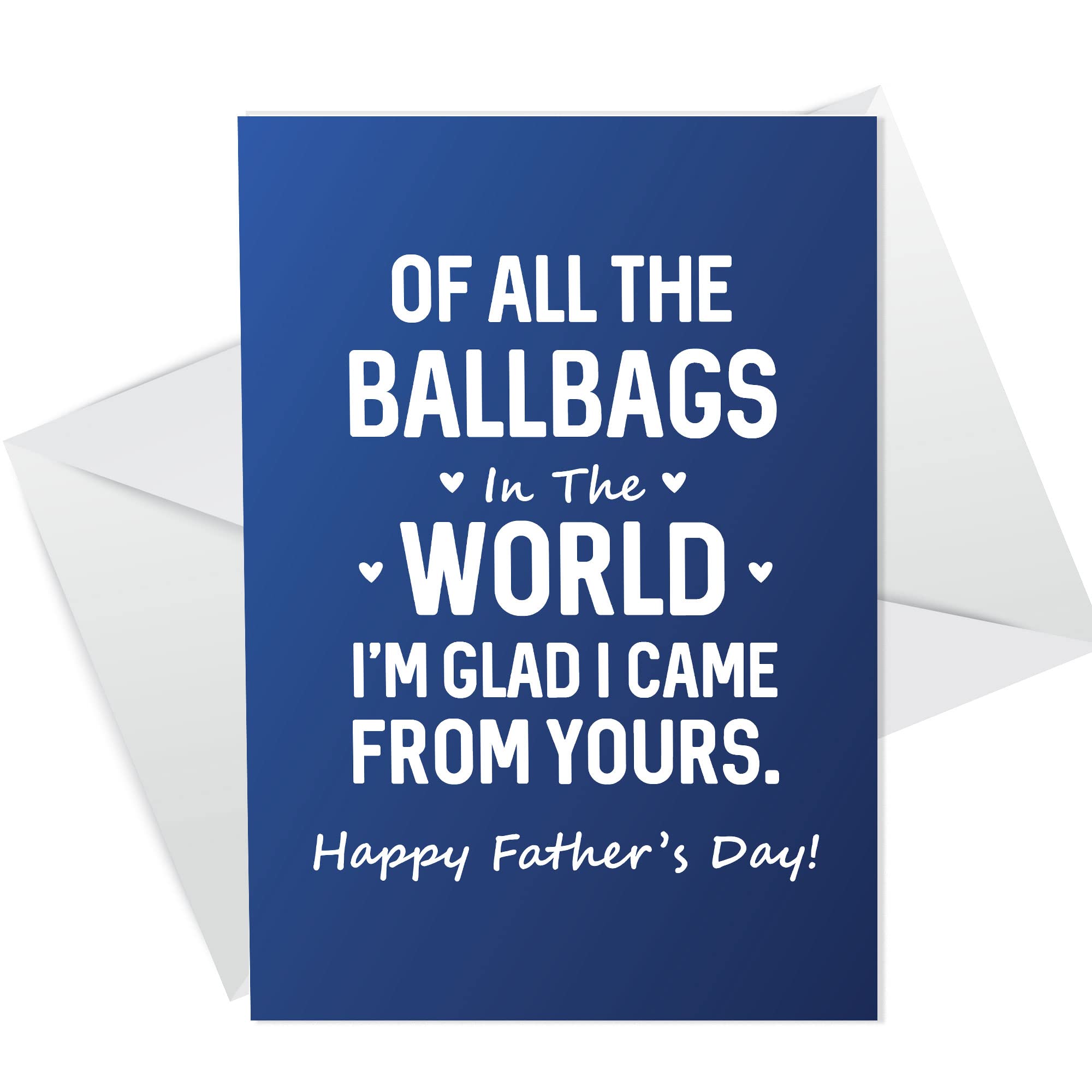 RED OCEAN Funny Fathers Day Card Rude Cheeky Humour Card For Dad From Daughter Son Card For Dad Him