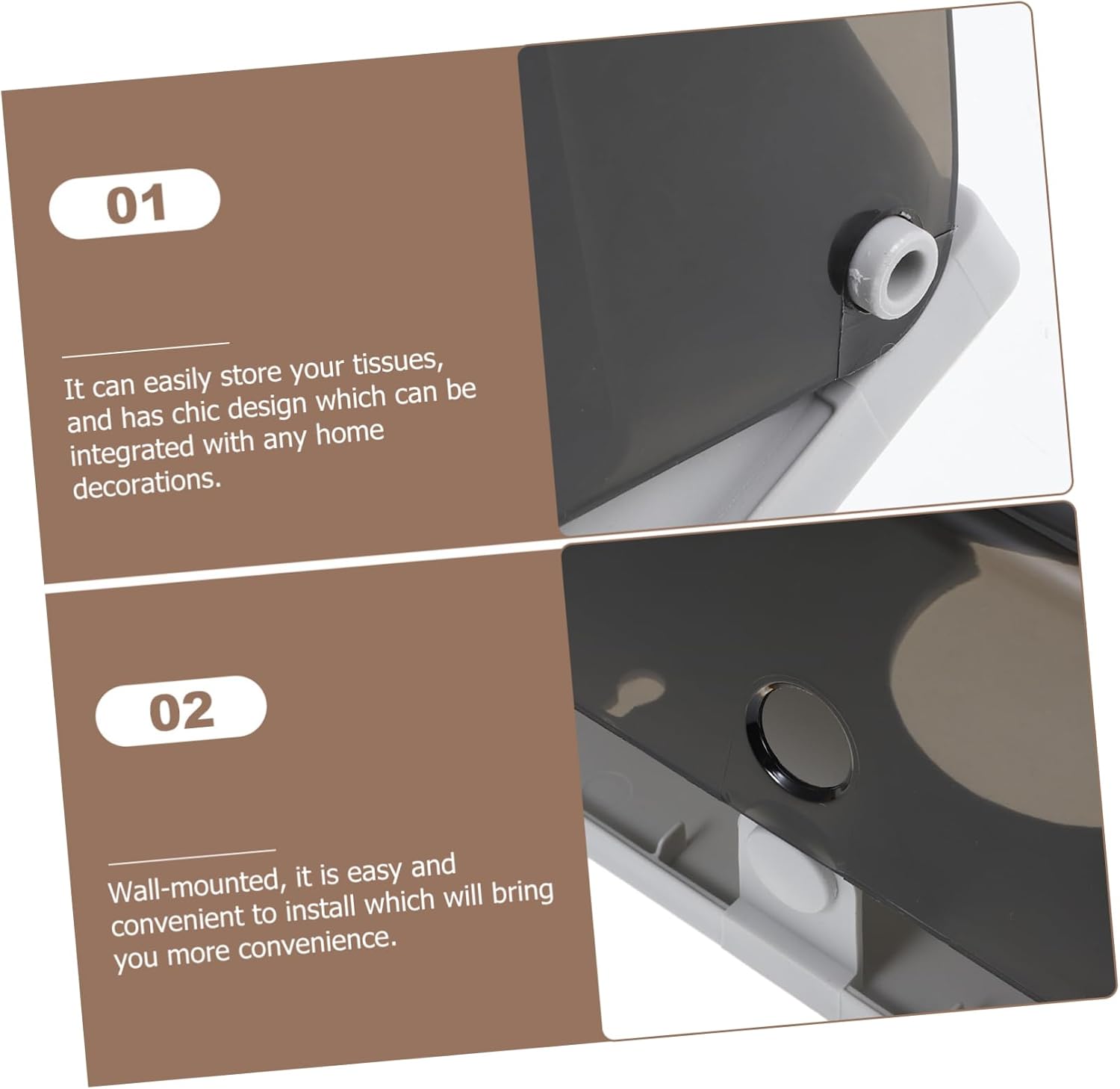 MAGICLULU Easy Install Commercial Paper Dispenser Wall Mount Paper Towel Holder for Home Hotel Bathroom Bathroom Storage