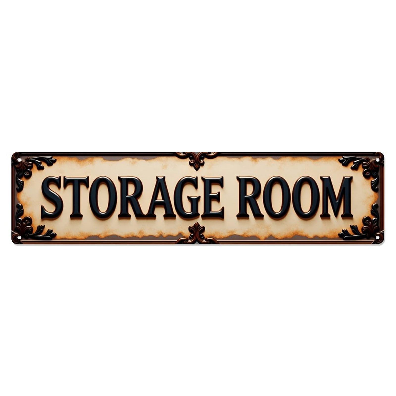 Vintage Ornate Storage Room Sign Vintage Aluminium Metal Sign, Retro Wall Decor for Home, Bar, Garage & Farmhouse 10 * 40cm