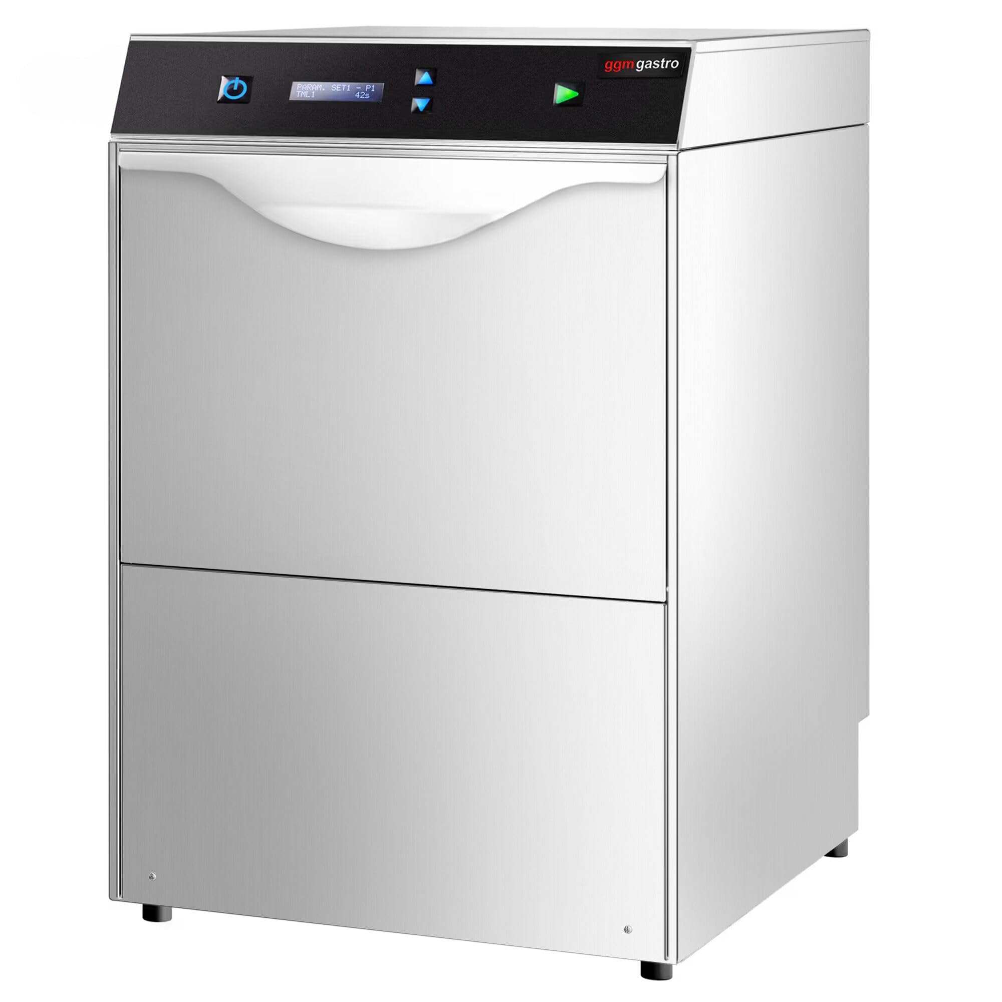 GGM Gastro Gläserspülmaschine 2,97 kW mit Laugenpumpe | Doppelwandige Konstruktion, energieeffizient, intuitive Bedienung, einfache Reinigung, für den gewerblichen Dauereinsatz