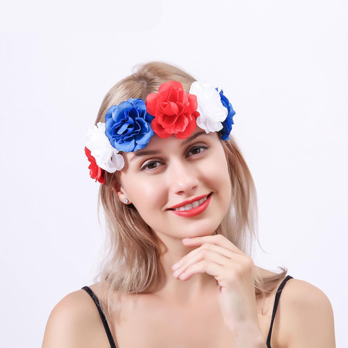 Artificial Flower Headband Women Garland Head for Xmas Halloween Season image 4