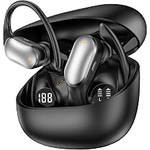 Wireless Earbuds with Earhooks in-Ear Earbuds Bluetooth 5.4 with ENC Noise Cancelling 75Hr Playback IPX7, 2025 Workout Bluetooth Earphones, HiFi Deep Bass Clear Highs Wireless Headphones
