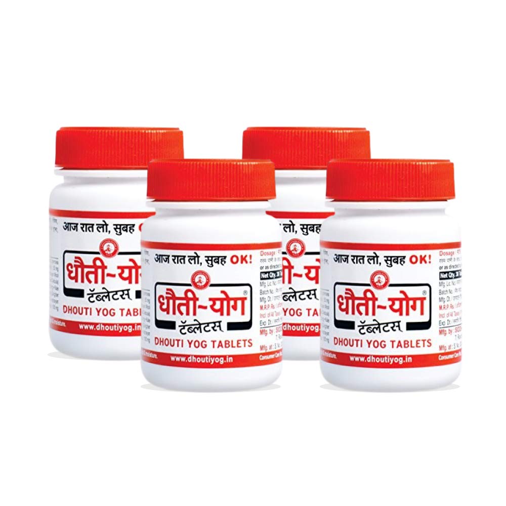 DHOUTI YOG CHURN Ayurvedic Tablets - Herbal Laxative Tablets (Pack of 4)