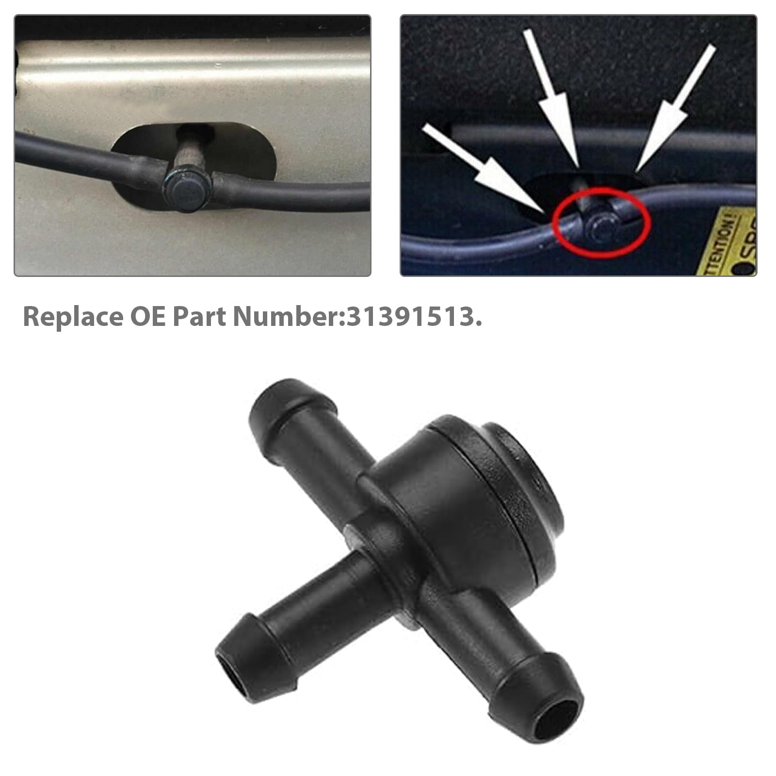 2PCS Car Windscreen Washer Jet 3 Way Valve 7667888 7787593