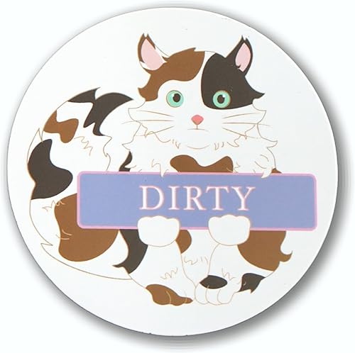 Miniatura 3 de Divertido imán para lavavajillas con texto en inglés "Clean Dirty", organización y almacenamiento de cocina, primer departamento imprescindible,