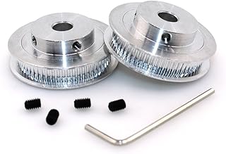 ARQQ GT2 Synchronous Wheel 60 Teeth 8mm Bore Aluminum Timing Pulley for 3D Printer 6mm Width Belt (Pack of 2) (Bore 8mm)