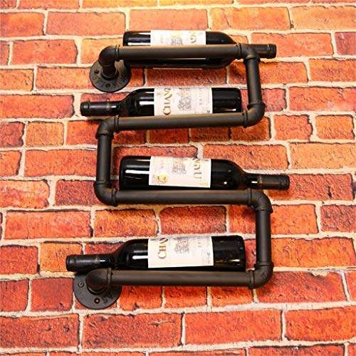 Soporte vintage para botellas de vino para montaje en pared miniatura 7