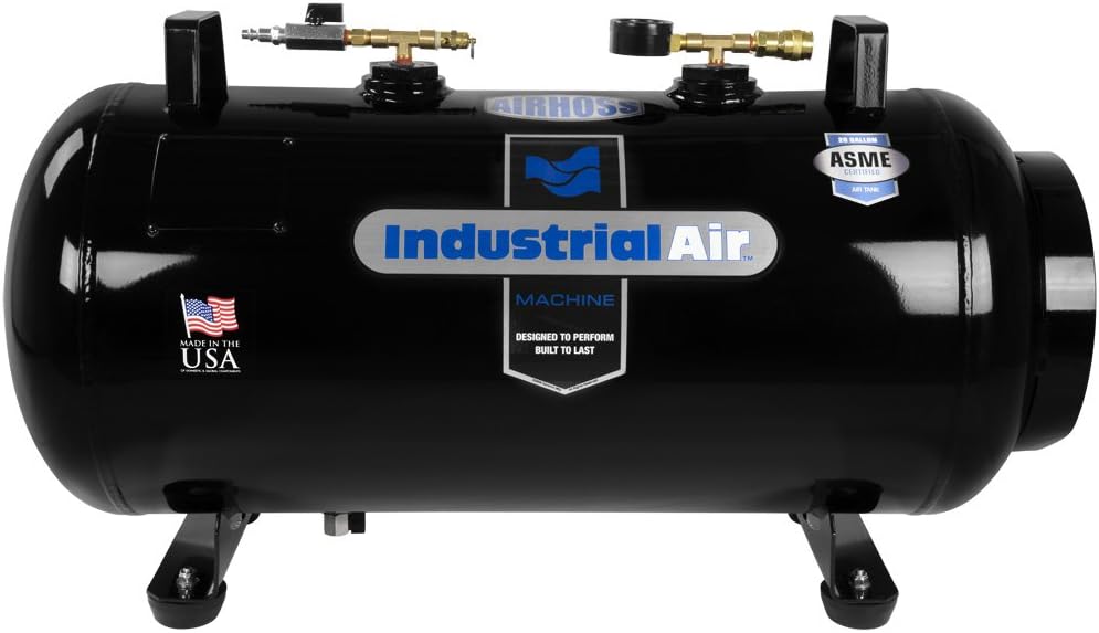Uр Tо 50% оƒƒ Industrial Air IT20ASME 20 gallon ASME Certified Vertical/Horizontal Air Receiver Tank, Black, 33.4 x 14 x 18.8 inches