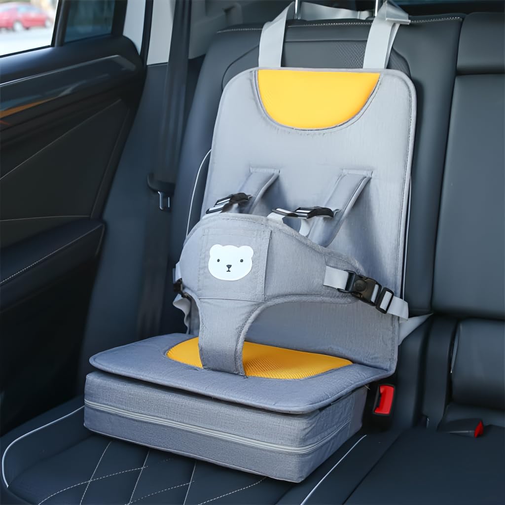 STHIRA® Toddler Car Seat Booster for 6 Month -4 Years Old, Booster Child Car Seat with Harness, Breathable Mesh Padding, Foldable Travel Safety Seat Headrest Hanging Safety Seat-image-19