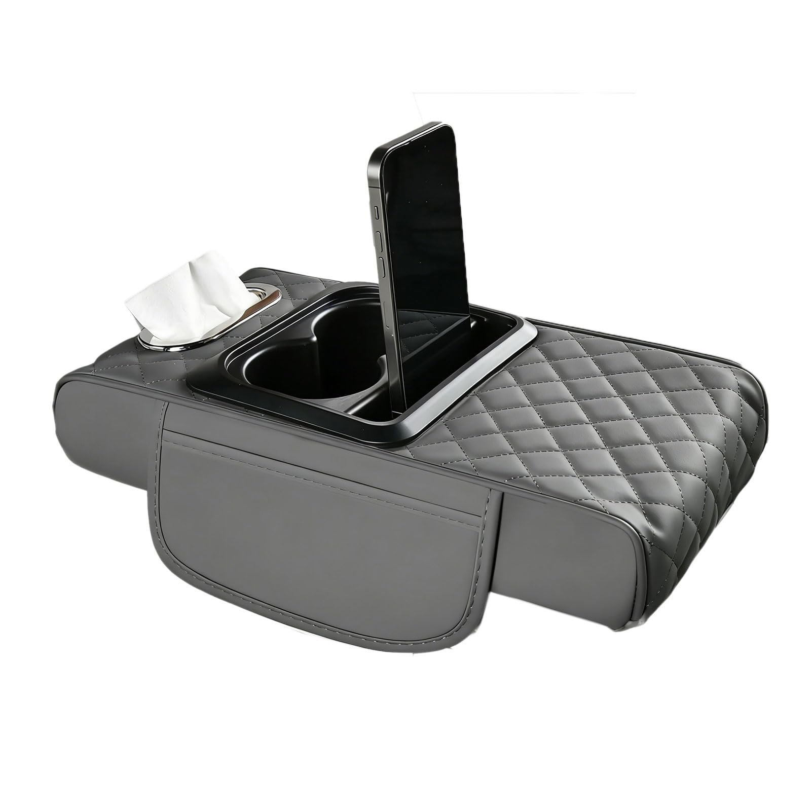 YROHGKPN Car Armrest Storage Box Mat,Soft Leather Car Center Consoles