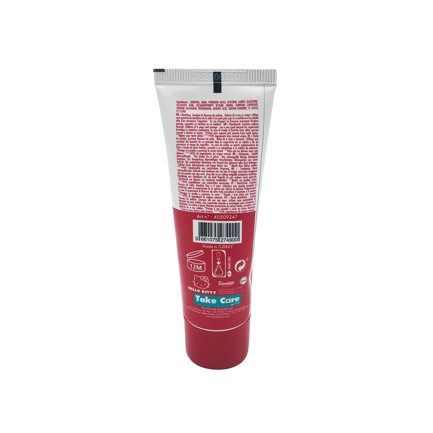 Zahnpasta 3er Set Take Care Erdbeere (3X50 ml) - Kinderzahnpasta - Zahnpasta Weisse Zähne - Zahnpasta mit Geschmack
