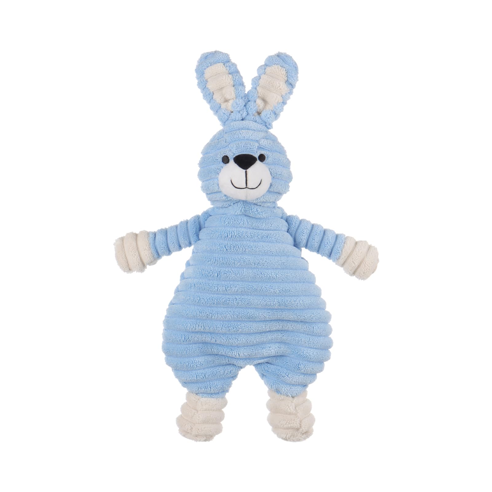 Apricot Lamb Corduroy Bunny Soft Loveys for Babies, Security Blanket for Baby Boy and Girl, Baby Comforter for Infant and Toddlers (Blue)