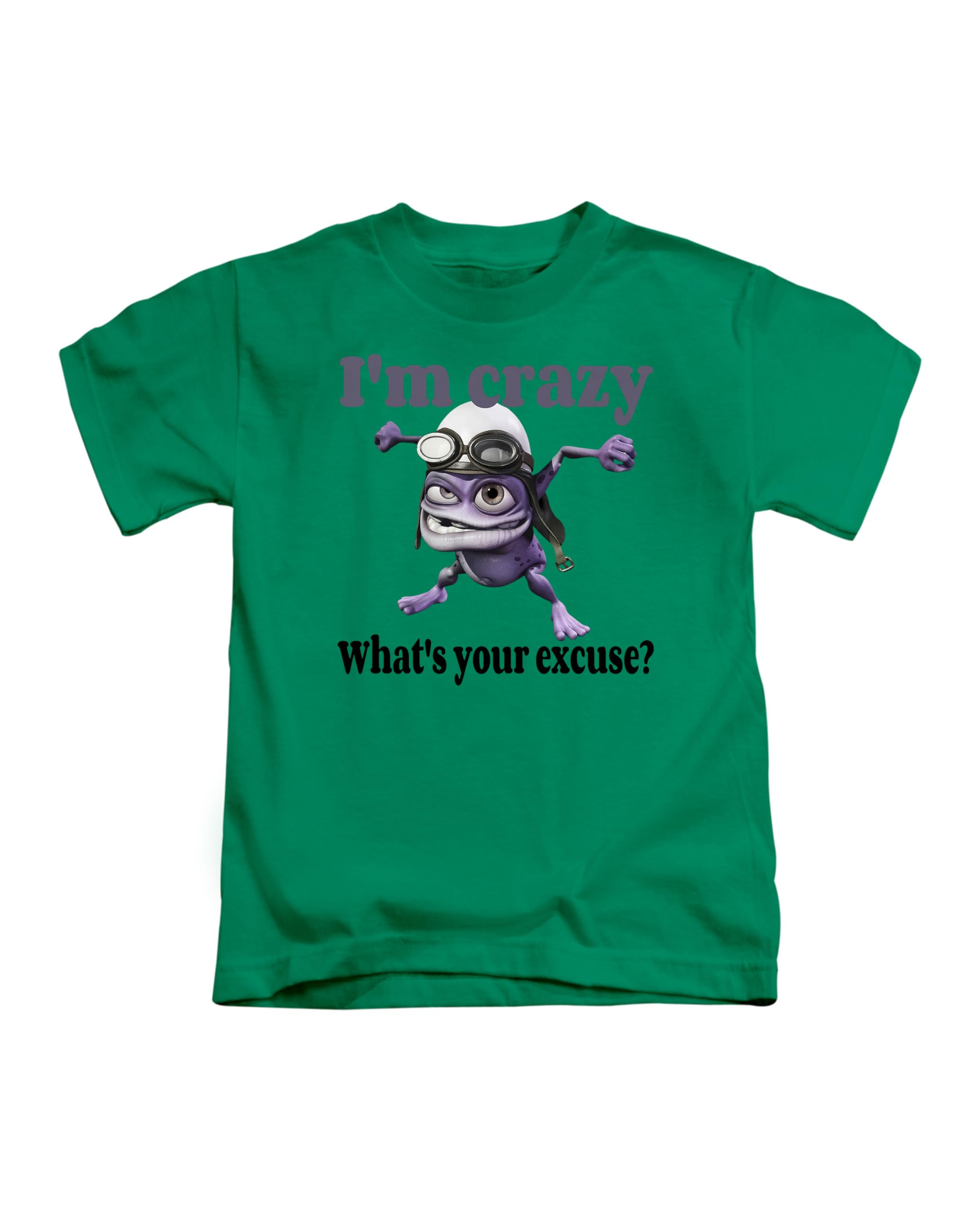 Crazy Frog Meme Novelty Iconic icon 2000s Joke Novelty Pun Humerous Tee T-Shirt Funny Unisex T Shirt Top Forest Green