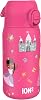Ion8 Small Water Bottle, Leak Proof, Easy to Open, Secure Lock, Dishwasher Safe, Flip Cover, Carry Handle, Easy Clean, Durable, Water Bottle, Raised Print, Pink, Princess
