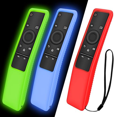 Paquete de 3 fundas protectoras para Samsung Smart TV Control remoto serie BN59, ligera, antideslizante, a prueba de golpes, silicona para Samsung