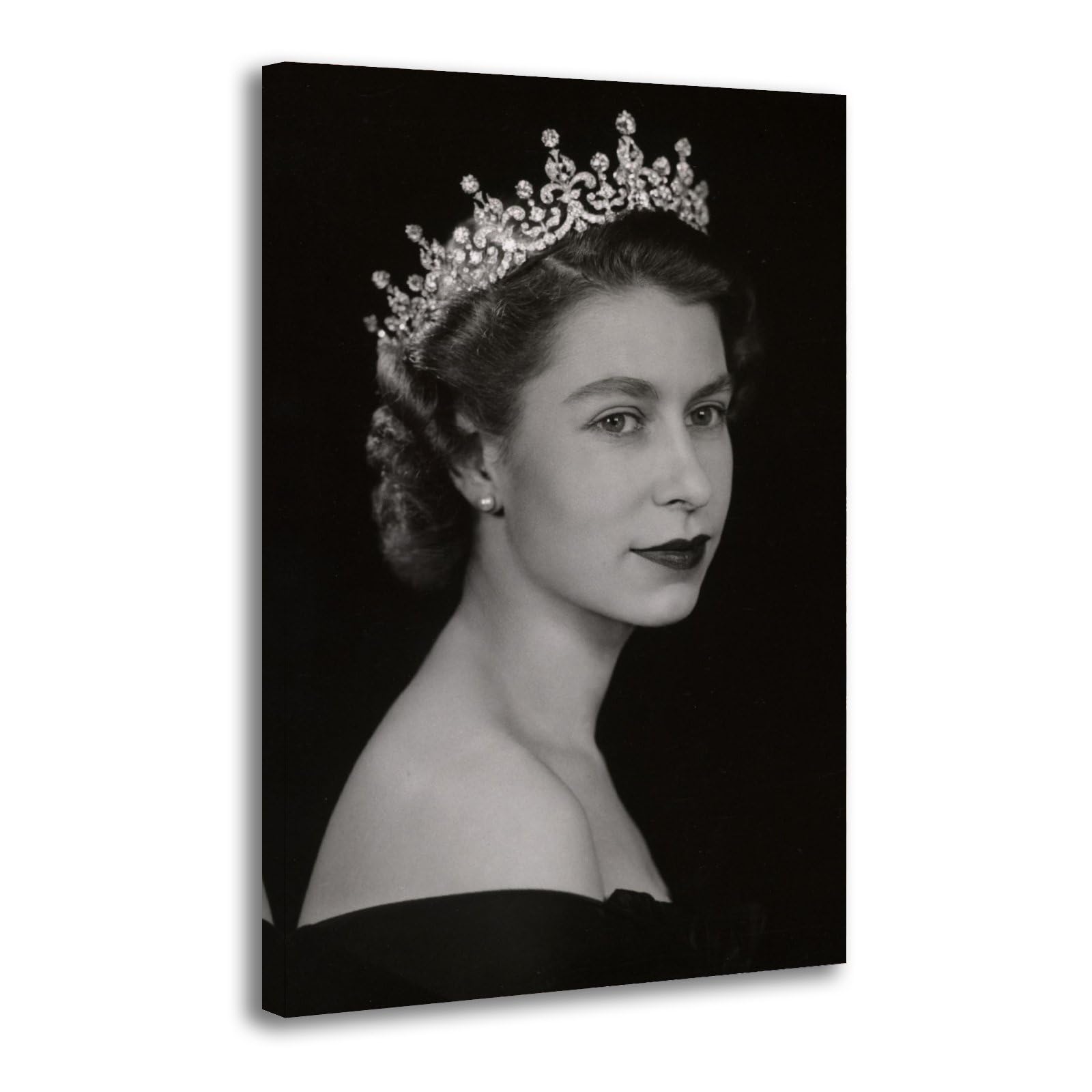 Her Royal Majesty Queen Elizabeth II Portrait Poster Decorative Painting Canvas Wall Posters And Art Picture Print Modern Family Bedroom Decor Posters 08x12inch(20x30cm)