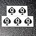 Queen of Spades Temporary Tattoo: 5-piece Temporary Tattoos