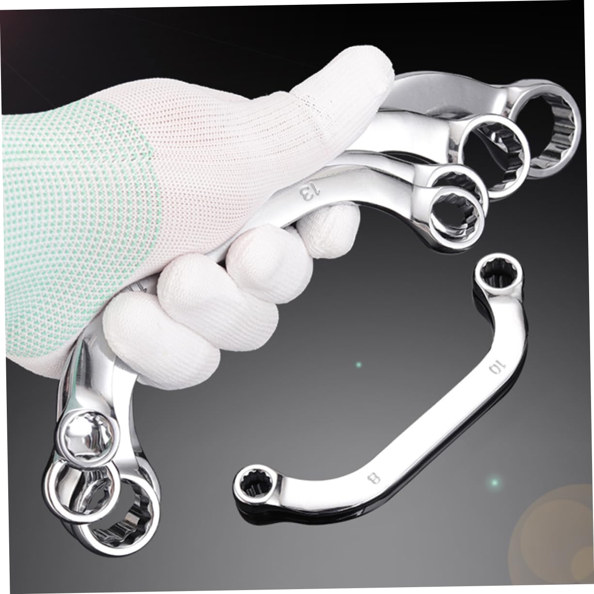 Coffret 5 Pièces Clés à Douille Métalliques en Acier Chrome-vanadium, Thermique, pour Travailler sur Longues Tiges