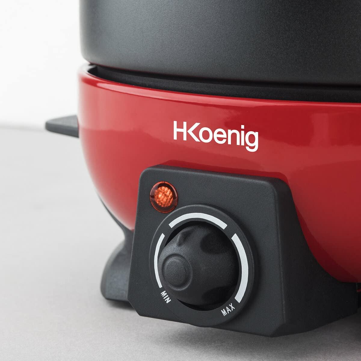 H.Koenig Elektryczne urządzenie do fondue z 6 widelcami, 2 l, stal nierdzewna ALP1800, zestaw do fondue, czekolada, ser, savoyarde, wyjmowana miska, powłoka zapobiegająca przywieraniu, wytrzymała,