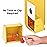 GearOZ BB Gun Target Trap with Catch Box & 20 PCS Shooting Paper, Airsoft & Pellet Gun Shooting Catcher, with Spinning Metal Silhouettes Targets, for Backyard, Indoor - Small Size (Yellow)