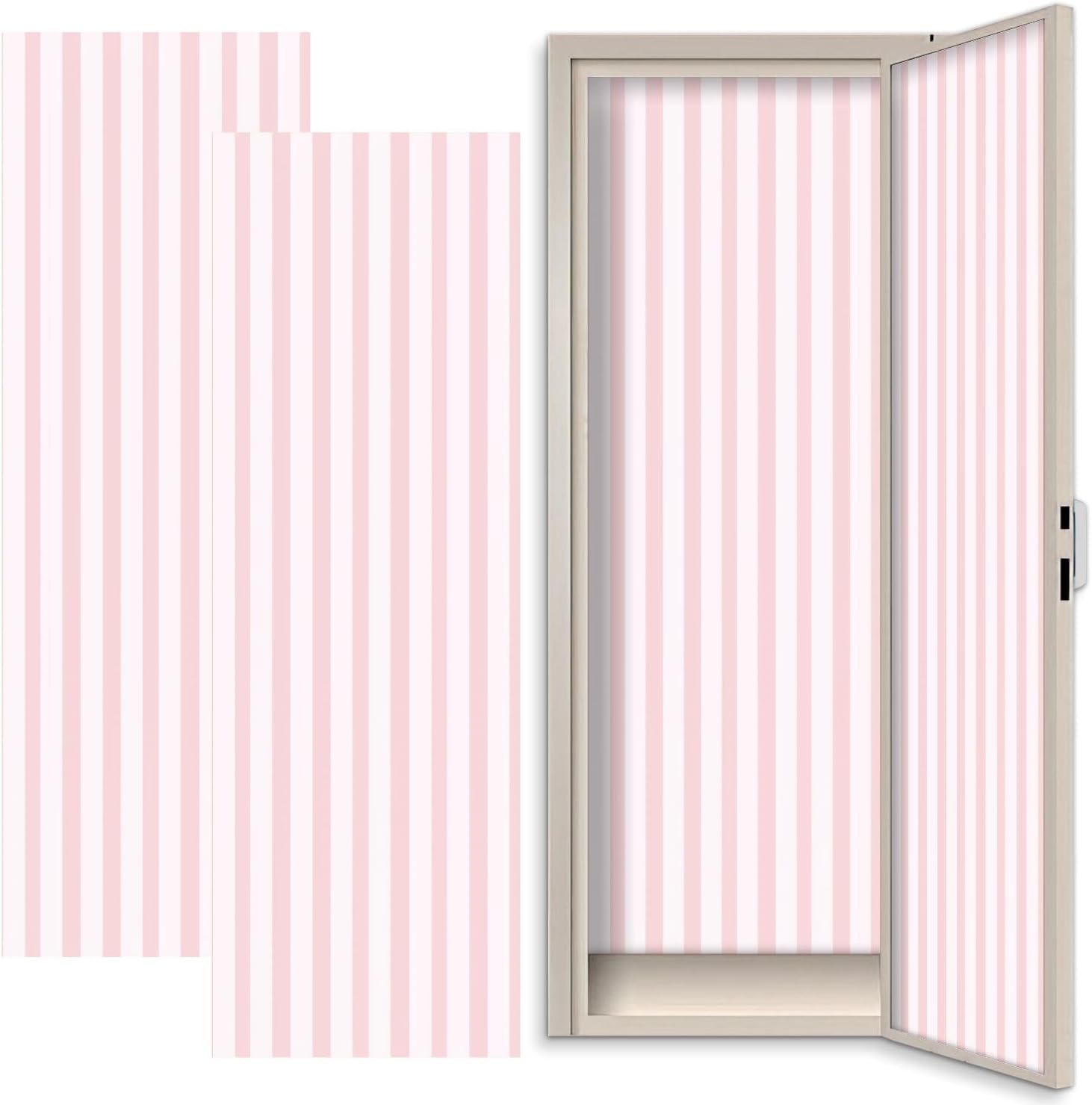 2 Pcs Locker Magnetic Wallpaper Pink Cute 10 12" x 36" Removable Magnetic Sticker Decorative Locker Accessories for School Office University