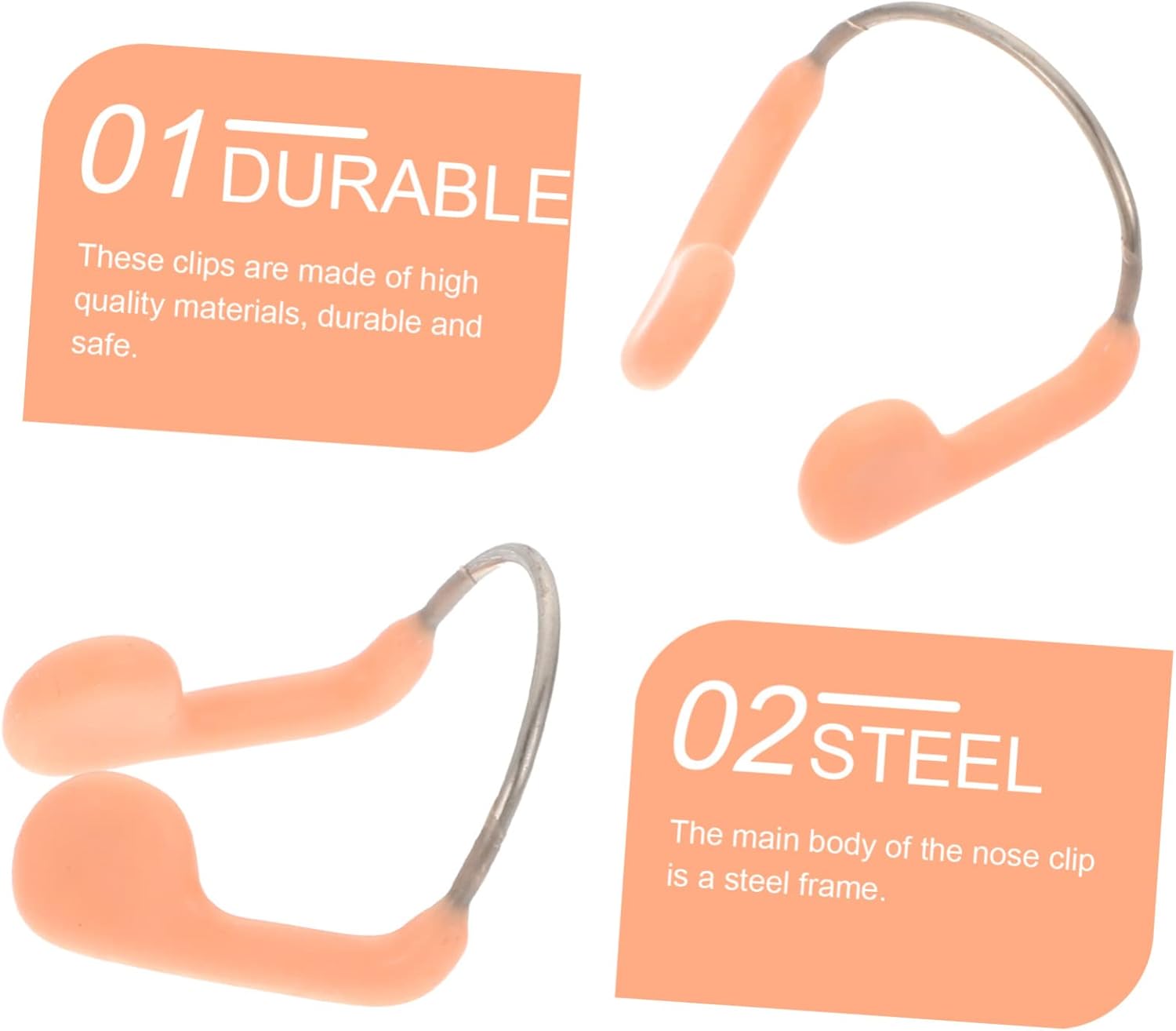 BESPORTBLE 5pcs Creative Swimming Nose Clips Anti-Splash Design for Boys and Girls Smooth Surface Tear-Resistant Nose Protectors for Water Sports Activities