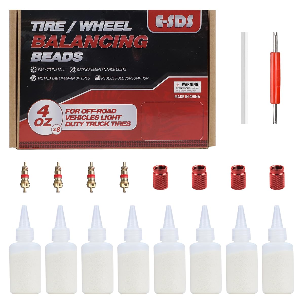 Wheel Balance Rings Snapklik.com : E-SDS Ceramic Tire Balance Beads 4 Oz X 8, Tire Beads ...